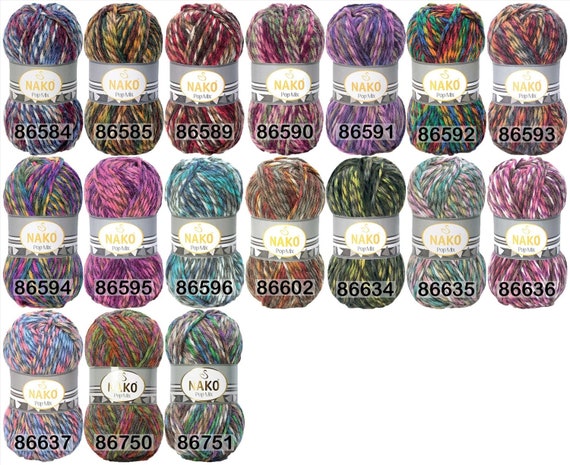 Nako POP MIX Multicolor Yarn Crochet Yarn Yarn for Knitting