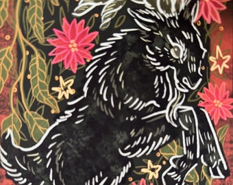 Yule Goat - "Black Phillip's Saturnalia" | Giclee Print