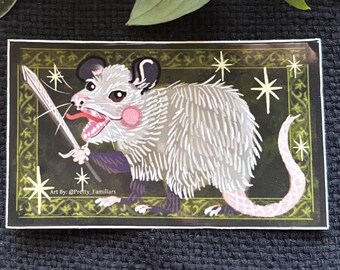 Possum Knight 3" x 5" | Sticker