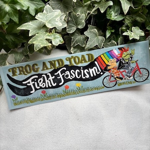 Combatti il fascismo - Rana e Rospo / Adesivo per paraurti