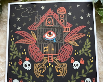 Baba Yaga | Limited Edition Miniature Giclee Print of Digital Illustration