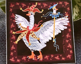 Silly Goose Jester - 4" Stickers