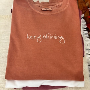 custom text embroidered t-shirt - t-shirt embroidered - Embroidered Tee - Gift tee - personalized tshirt
