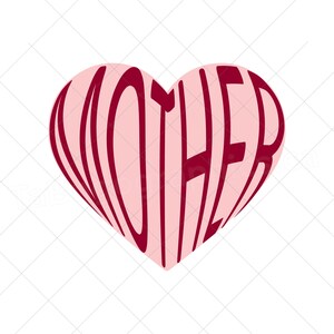 Diseño de corazón de madre - Archivo digital - descarga digital - pdf, svg, jpg, png
