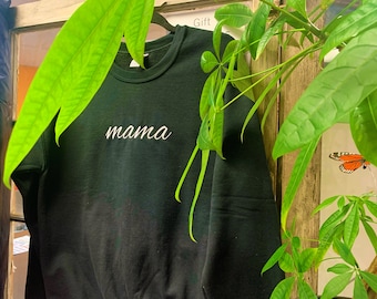 Embroidered Crewneck sweatshirt - Custom sweatshirt - Crewneck sweatshirt - text only sweatshirt