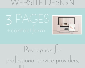 Custom Website Design: 3 Pages + Contact Form