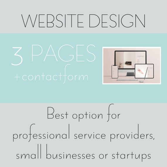 Custom Website Design: 3 Pages + Contact Form