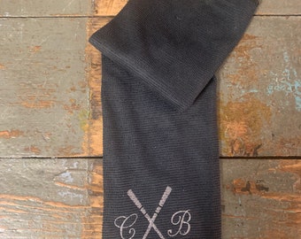 Serviette de golf personnalisée en microfibre - serviette de golf brodée - serviette de golf pliée en trois - cadeau de Noël