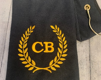 Personalized Microfiber Golf Towel - Embroidered Golf towel - Custom Golf Towel - Personalized Towel