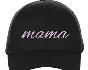 Custom Embroidered  Hats - mama baseball hats - personalized hat with name or text embroidered - baseball cap