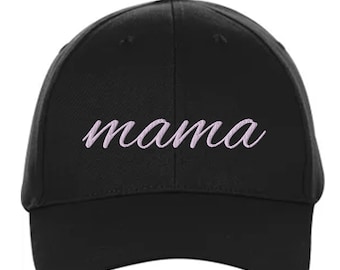 Custom Embroidered  Hats - mama baseball hats - personalized hat with name or text embroidered - baseball cap