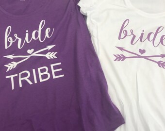 Anpassad brudstam-t-shirt, matchande t-shirts för möhippa