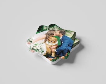 Custom Printed pulpboard coasters - Square - 4in Coasters - Wedding coaster - Birthday coasters - Event Coaster - Logo coasters