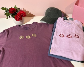 Floral Embroidered T-Shirt: Boho Gift Tee