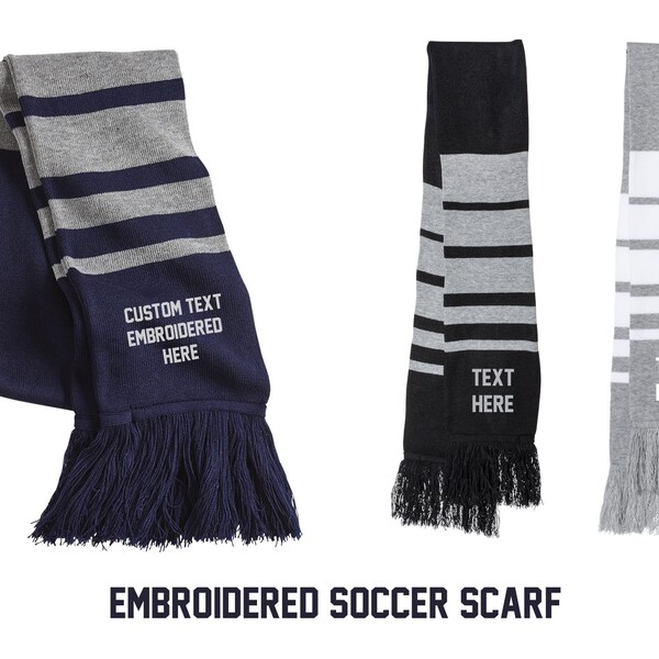 Custom Soccer Scarves Etsy