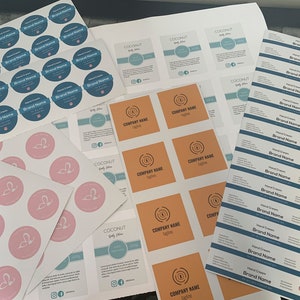Labels op maat MATTE afwerking - productlabel - stickers - cirkelstickers - fleslabel - retourlabel, rechthoekig label, rond hoeklabel