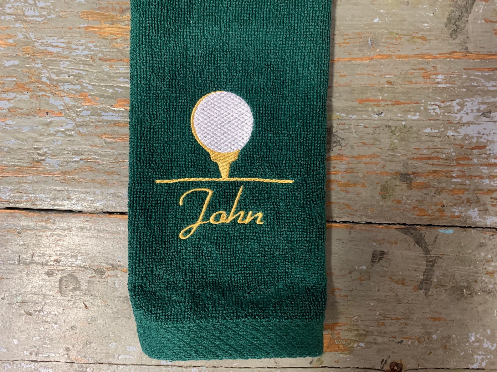 Personalized Terry Golf Towel Embroidered Golf Towel Etsy