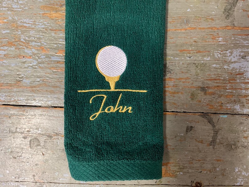 Personalized Terry Golf Towel Embroidered Golf Towel Etsy Canada