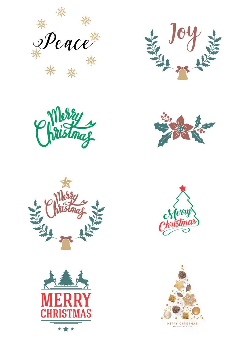 Christmas paper coasters set of 8 Holiday coasters paper coasters - Christmas coasters