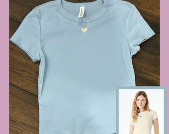 Bella Canvas Babyshirt - bauchfreies Top mit Herzchen