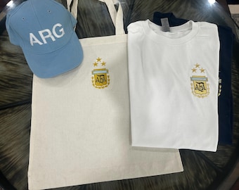 Argentinien - AFA T-Shirt, Mütze, Taschenset - Fußballset