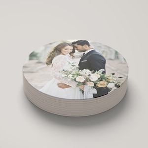 Posavasos de cartón pulpa impresos a medida - Circulares - Posavasos de 4 pulgadas - Posavasos para bodas - Posavasos de cumpleaños - Regalo de San Valentín