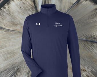 Embroidered Recycled Polyester Pullover: Under Armour Quarter/Half Zip