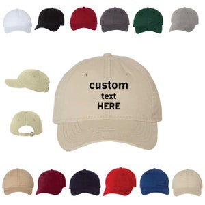 Dad cap - unstructured cap - text only cap - custom text cap - baseball hat - baseball cap