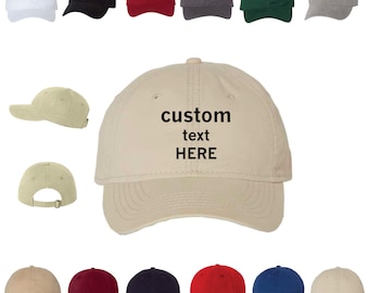 Dad cap - unstructured cap - text only cap - custom text cap - baseball hat - baseball cap