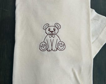 Besticktes Teddy Bär T-Shirt