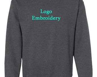 Custom Logo sweatshirt - personalized sweatshirt  - logo or text - custom embroidered - business logo sweatshirt