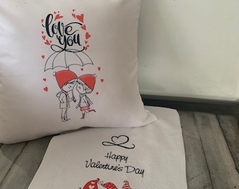 Valentine's day Pillow ,Personalized photo/text pillow case,custom pillow ,pillow case with photo, Valentine's day Pillowcase #Valentines