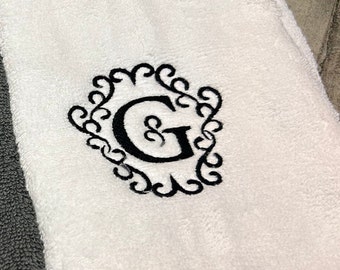Custom Embroidered Hand Towel: Logo Design, 100% Cotton
