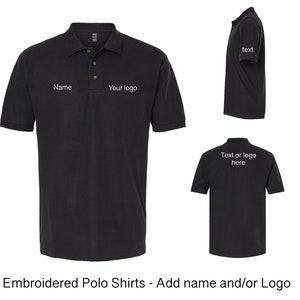 Geborduurde poloshirts - Poloshirt op maat - Golfshirt met logo + naam - Gepersonaliseerde polo, golfshirts