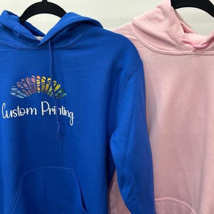 Custom hoodie -printed hoodie - personalized hoodie  - add your own graphics - business logo hoodie - logo sweatshirt