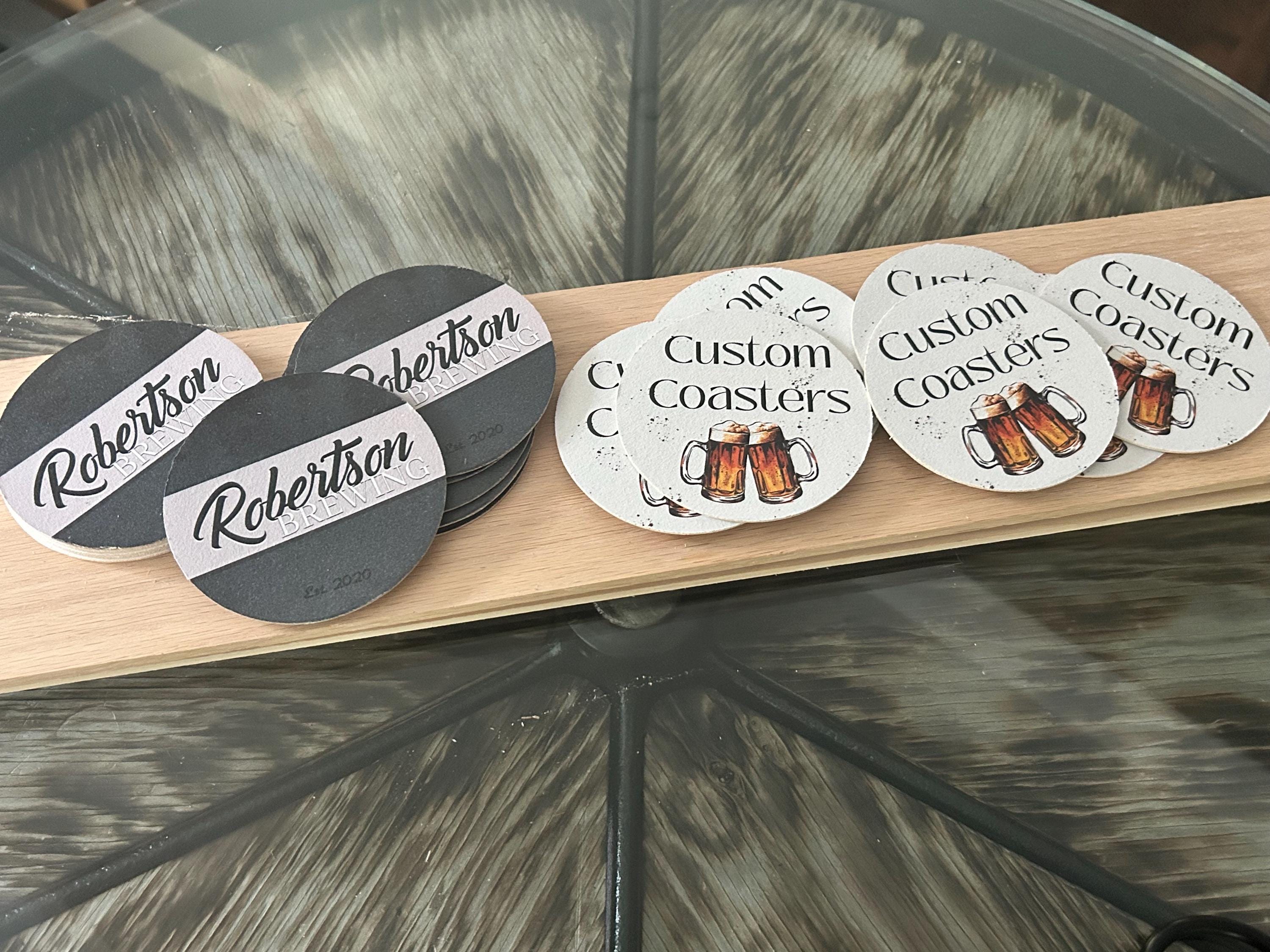 Pulpboard Coaster Example Custom Printed Pulpboard Coasters - 4in Circle Coasters - Etsy