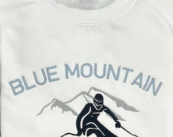 Besticktes Sweatshirt mit Rundhalsausschnitt und Blue Mountain Ontraum