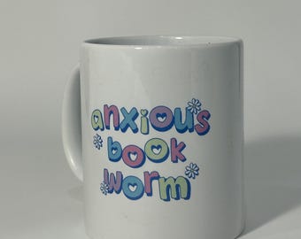 Keramikbecher für ängstliche Bücherwürmer – Individuell gestaltete Kaffeetasse
