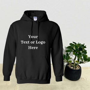Custom embroidered hoodie - personalized with and/or text - for business, sports teams and special occasion gifts.