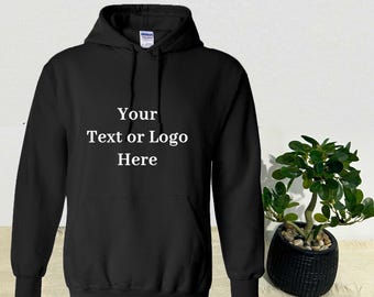 Sweat à capuche brodé personnalisé : texte et logo personnalisés en cadeau