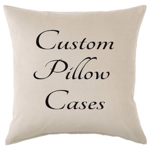 Custom Pillow Cases - Canvas pillow case, pillow cover, full colour pillow case, logo pillow case