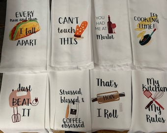 Tea Towels, kitchen towel, personalized towel, christmas gift towel