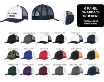 Custom logo truckers - add your logo or text - quantity discounts - business logo hat - company trucker - company mesh hats