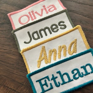 Custom Embroidery Name Patch: Iron-On or Sew-On Tag