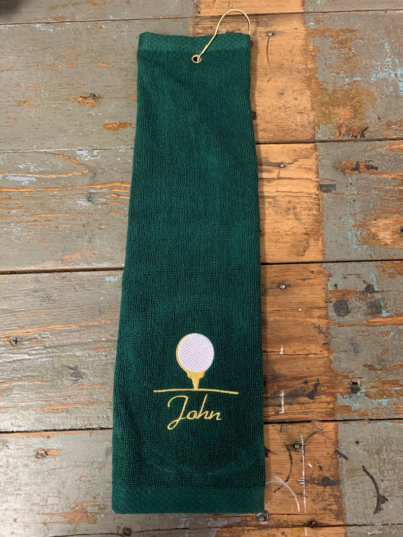 Personalized Terry Golf Towel Embroidered Golf Towel Etsy Canada