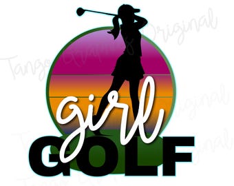 Golf Girl - digitaler Download - ai, SVG, EPS, png