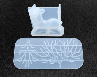 Hirsch Silikonform, Epoxidharz Formen, Resin Art Mould, Weihnachtshirsch, Dekoration Silikonform aktiv