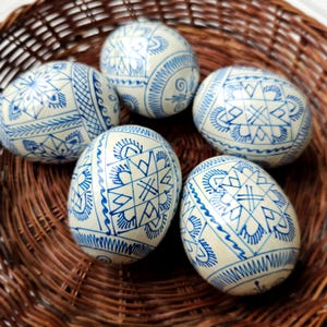Easter egg, Set 5 Ukrainian pysanky, wooden eggs, Hand painted ornament eggs, Ukraine souvenir and gift for Easter, decorate egg, pisanki