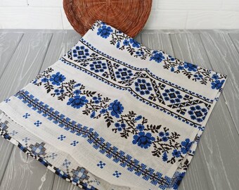 Serviette ukrainienne, serviette de cuisine en lin, Rushnyk ukrainien, serviette ukrainienne, motif ukrainien, Restez avec l’Ukraine, Priez de l’Ukraine, Stand pour l’Ukraine