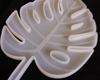 Achat Tablett Untersetzer Silikonform, Monstera Form, Silikonform Epoxidharz-Form Untersetzerform Schmuckherstellung, DIY Fertigkeit, Silikonblattform